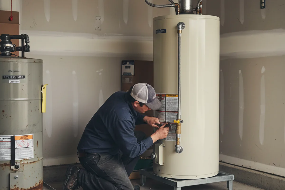 Water heater and shutoff valve replacement in Miamitown