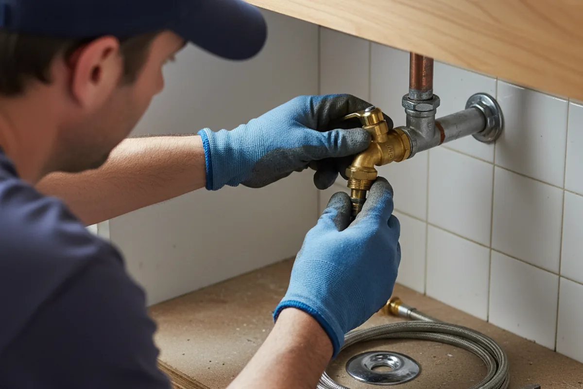 Shutoff valve and fitting work during Repiping in Miamitown